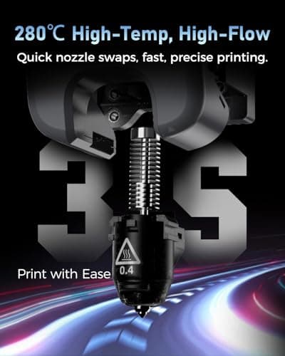 FLASHFORGE 3D Printer AD5M, CoreXY 600mm/s High-Speed Printer with 1-Click Auto Leveling, High-Temp Direct Drive Extruder, 3s Quick-Swap Nozzle, 220×220×220mm Build Volume 5