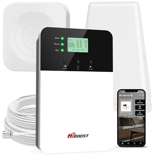 Cell Phone Booster for Home, Cover 6,000 Sq Ft with 2 Indoor Antennas for All US Carriers Cell Signal Booster for Destination RV, 4G LTE 5G Compatible Verizon AT&T T-Mobile, APP Support | FCC