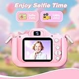 Goopow Kids Camera Toys for 3-8 Year Old Girls Boys,Children Digital Video Camcorder Camera with Cartoon Soft Cover, Best Chritmas Birthday Festival Gift for Kids - 32G SD Card Included 4