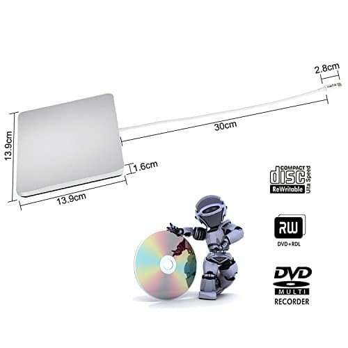 VikTck USB-C Superdrive External DVD/CD Reader and DVD/CD Burner for Apple-MacBook Air/Pro/iMac/Mini/MacBook Pro/ASUS/ASUS/DELL Latitude with USB-C Port Plug and Play(Silver) 5