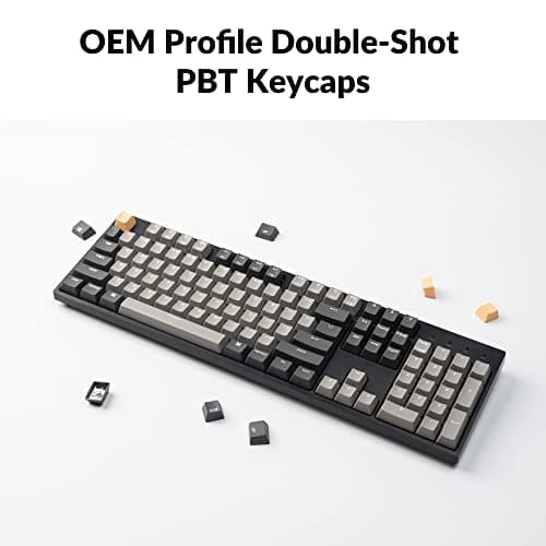 Keychron C2 Pro Wired Custom Mechanical Keyboard Full Size Layout QMK/VIA Programmable Macro White Backlit with Tactile Brown Switch OEM Profile Double-Shot PBT Keycaps for Mac Windows Linux 4
