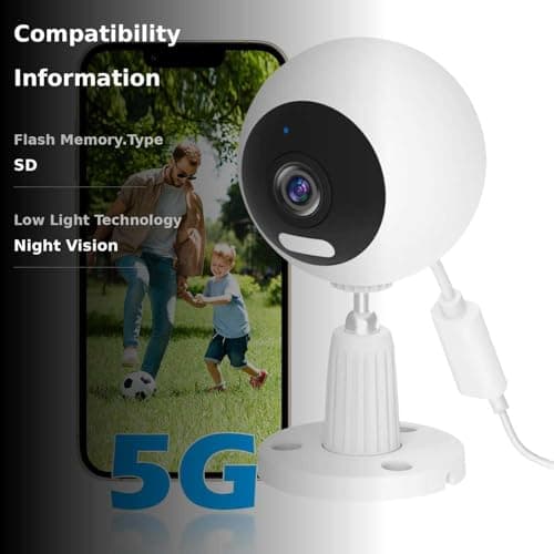 GUOANVISION 5G Cameras for Home Security,3MP Outdoor Indoor Security Camera for Baby/Elder/Dog/Pet/Nanny, WiFi Baby Monitor, 3 Alarm Modes, 3 Night Vision, IP66 Waterproof, 24/7 SD Recording/Cloud 3