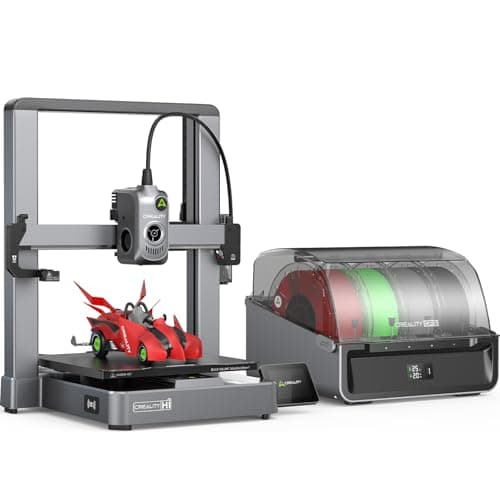 Creality Hi Combo (A) 3D Printer, Multi Color 3D Printer with CFS, 500mm/s High Speed Auto-Leveling Automatic Filament Reading Clog-Free Extruder 95% Pre-Assemble All-Metal Body 10.24×10.24×11.81inch