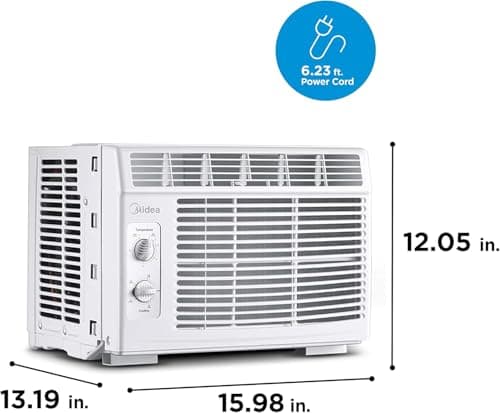 Midea 5,000 BTU EasyCool Small Window Air Conditioner - Cool up to 150 Sq. Ft. with Easy-to-Use Mechanical Controls and Reusable Filter, Perfect for Small Bedroom, Living Room, Home Office 3
