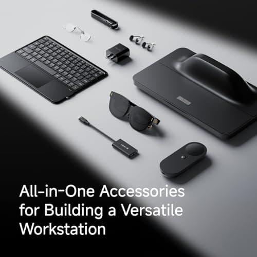 INAIR 2 Elite Suite| AI Spatial Computer OS| AR Glasses + Pod + Keyboard| Compatible with Vast Android apps| 6-Screen Expansion| Wireless PC Streaming| 3DoF Spatial Hovering| Real‑Time 2D‑to‑3D 4