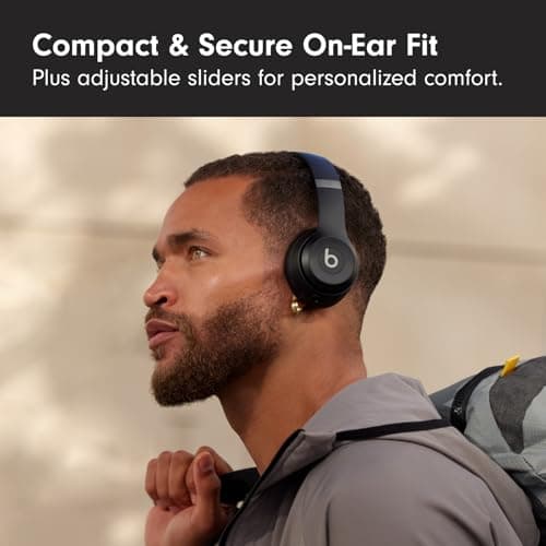 Beats Solo 4 - Wireless On-Ear Bluetooth Headphones, Up to 50-Hour Battery Life, Ultra-Lightweight Comfort, Powerful and Balanced Sound, Apple & Android Compatible - Matte Black 3