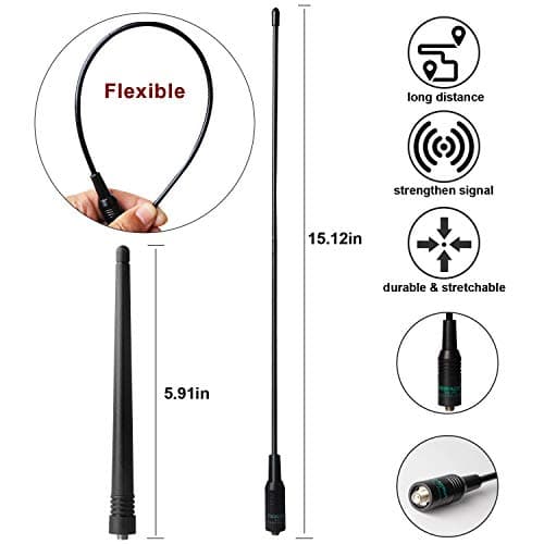 BaoFeng UV-5R 8 Watt Ham Radio BaoFeng Radio with Extra 1800mAh Battery and 771 Antenna Dual Band Ham Radio Handheld Includes Full Kit Walkie Talkie 4