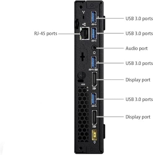 Lenovo ThinkCentre M700 Tiny Desktop PC with 24" FHD Monitor, Intel Quad Core i5-6500, 16GB DDR4 RAM 256GB SSD, 2 DisplayPort, Keyboard & Mouse, WiFi, Windows 11 Pro (Renewed) 5