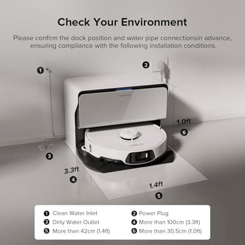 roborock S8 MaxV Ultra with Refill & Drainage System Robot Vacuum and Mop, Check Installation Space First, FlexiArm Design, Auto Mop Wash&Dry 10000Pa Suction, Obstacle Avoidance, 20mm Auto Mop Lifting 2