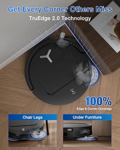 ECOVACS DEEBOT T50 Omni Robot Vacuum and Mop, 3.19” Ultra-Slim, 15,000Pa Suction, ZeroTangle 2.0, TruEdge Edge Cleaning, AIVI 3D Obstacle Avoidance, Auto Mop Wash & Dry, Self-Emptying 3