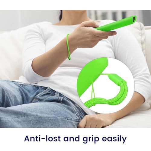 2-Pack Glowing Green + Glow Blue Remote Cover Compatible with Amazon Fire TV Stick, HD, 3rd Gen., 4K Remote Controls, Anti-Slip Silicone Protective Case with Lanyard, GITD! 5