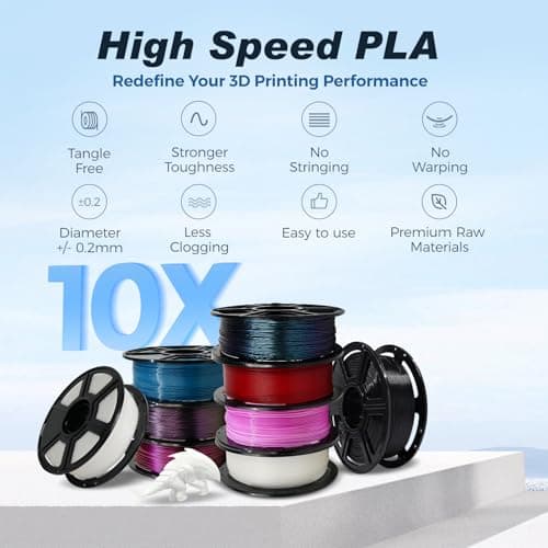 FLASHFORGE Rapid PLA Filament 1.75mm Ruby Red, 500mm/s High Speed Printing, 3D Printer Filament 1kg Spool, Dimensional Accuracy +/- 0.02mm, Enjoy Exceptional Print Quality 2