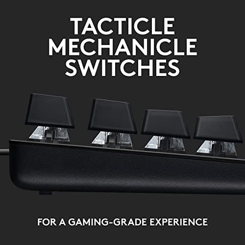 Logitech G413 SE Full-Size Mechanical Gaming Keyboard - Backlit Keyboard with Tactile Mechanical Switches, Anti-Ghosting, Compatible with Windows, macOS - Black Aluminum 2