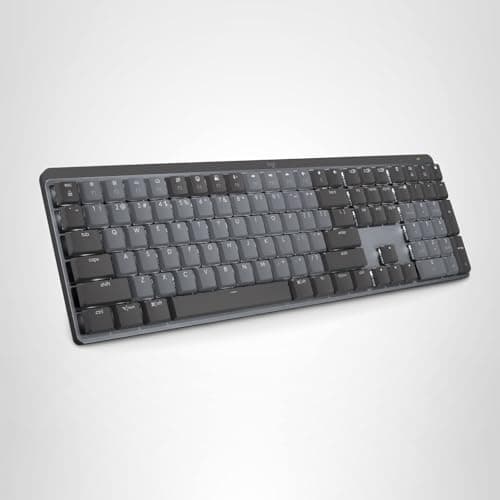 Logitech MX Mechanical Wireless Illuminated Performance Keyboard, Tactile Quiet Switches, Backlit Keys, Bluetooth, USB-C, macOS, Windows, Linux, iOS, Android, Metal, ‎Graphite 5