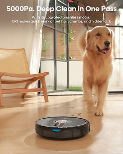 uninell Robot Vacuum and Mop Combo,5000Pa Robotic Vacuum Cleaner,180mins Runtime Vacuum Robot with App/Remote/Alexa Control, Ideal for Hard Floor/Carpet/Pet Hair, Self-Charge,Schedule Clean(UR1) 2