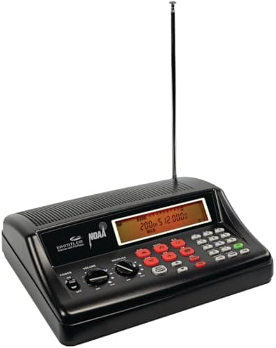 Whistler WS1025 Analog Desktop Scanner – Programmable Police/Fire/Weather Radio with 200 Channels and Backlit LCD Display – Easy-to-Use Base Unit – Black
