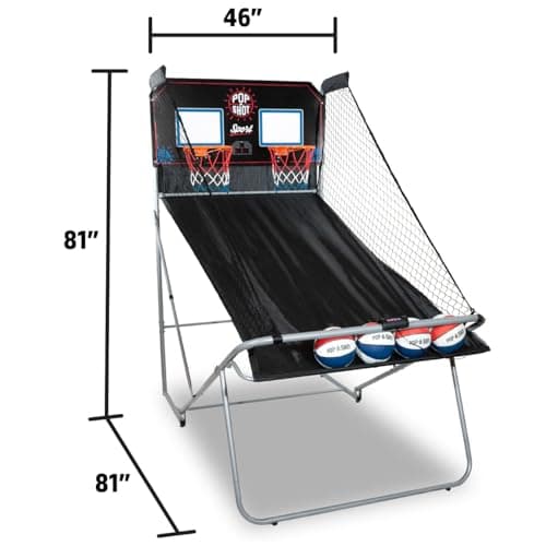 Pop-A-Shot Official Dual Shot Sport Arcade Basketball Game (Black and Blue) 2