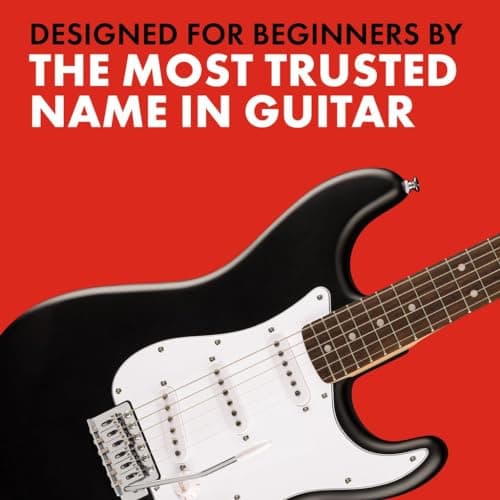 Fender Squier Debut Series Stratocaster Electric Guitar, Beginner Guitar, with 2-Year Warranty, Includes Free Lessons, Black with Matte Finish 4