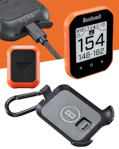 Wearable4U - Bushnell Phantom 3 GPS Rangefinder Orange with BITE Magnetic Mount and GreenView with Lens Cleaning Cloth Bundle 4