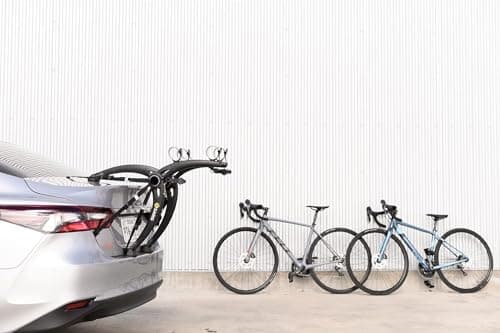 Saris Bones Car Trunk Bicycle Rack Carrier, Mounts 2 Bikes, Black - Durable, Rust-Free, Anti-Sway Straps, Fits Most Vehicles, Made in USA, Arc-Based Design, 100% Recyclable Materials 4