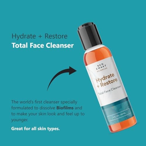 SUN COAST SCIENCES - Hydrate + Restore Total Face Cleanser, Vitamina B, Hydrating Facial Cleanser With Niacinamide for All Skin Types - 4 fl oz 2