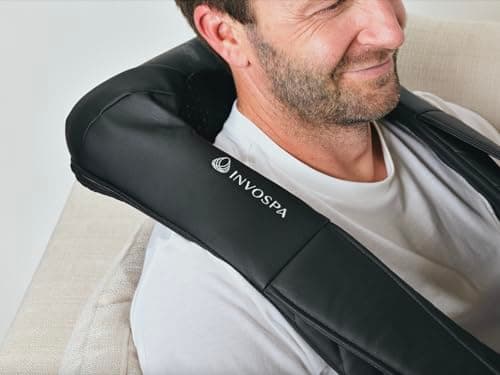 InvoSpa Shiatsu Massager with Heat - Deep Tissue Kneading Pillow for Neck, Shoulders, and Back - Electric Full Body Massage 4