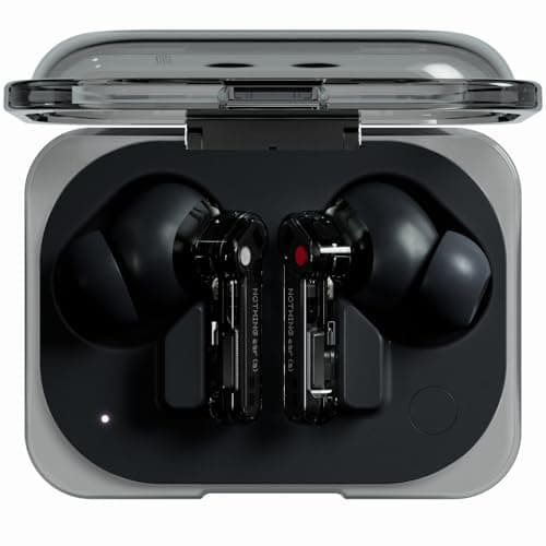 Nothing Ear (a) Wireless Earbuds, 45dB Hybrid Noise Cancelling Earbuds, Hi-Res Audio, Advanced Equaliser, Dual Connect, 6 Mics, 42.5H Playtime Ear Buds Wireless Bluetooth, Black