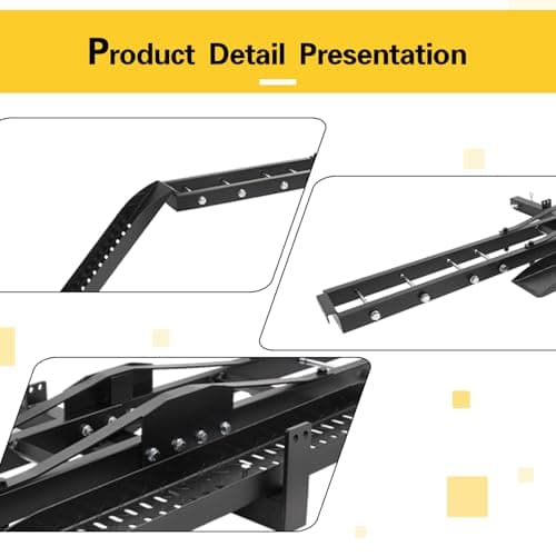 ECOTRIC 500LBS Motorcycle Trailer Hitch Carrier Scooter Dirt Bike Hauler Hitch Mount Rack with Loading Ramp Locking Device Heavy Duty Steel Motorcycle Rack for Hitch Fits 2" Receiver 2