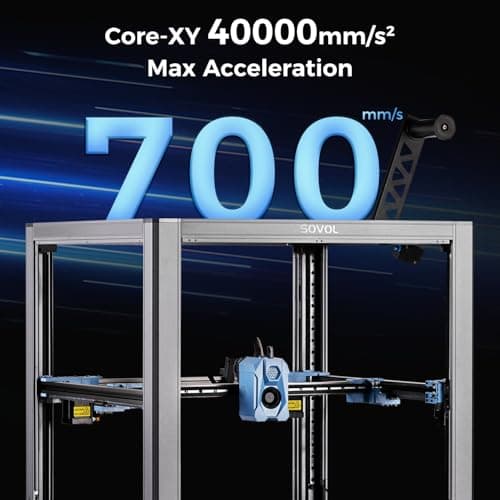 Sovol SV08 Core-XY 3D Printer Voron 2.4 Open Source, 700mm/s High Speed 3D Printers with 300℃ Clog-Free Hotend & Camera, Auto Leveling with 4 Independent Z Motors, Large Print Size 13.8x13.8x13.6in 2