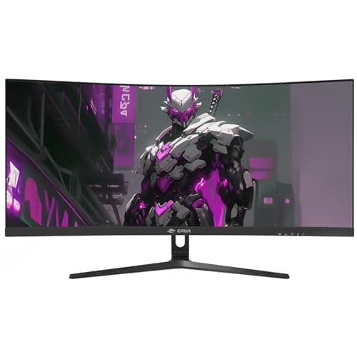CRUA 30" Curved Gaming Monitor, 165Hz/200Hz Computer Monitor, WFHD(2560 * 1080P) 1500R VA Screen, 120% sRGB PC Monitors Support AMD FreeSync, Wall Mount Install(HDMI, DP)- Black 2