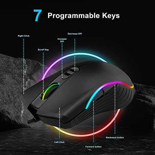 HP ProDesk Desktop RGB Lights Computer Intel Core i5 6500 3.2 GHz 8GB RAM 256GB SSD Gaming PC Keyboard & Mouse, Windows 11 Pro (Renewed) 4