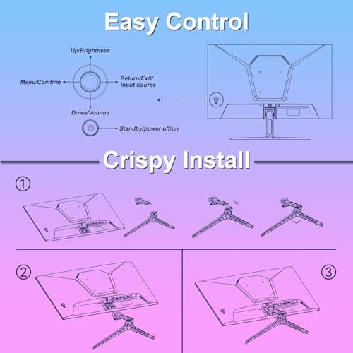 SANSUI Gaming Monitor 27" 1440p 260hz/240hz WQHD 2K - Fast IPS 1ms FreeSync Premium 丨DCI-P3 98% 丨sRGB130% 丨HDR10 丨2×DisplayPort 1.4丨2×HDMI2.0 PC Gaming Monitor with Crosshair 5