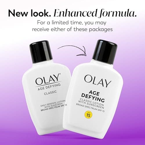 Face Moisturizer by Olay, Age Defying Classic Daily Renewal Lotion, With Sunscreen, Classic,4 oz 2