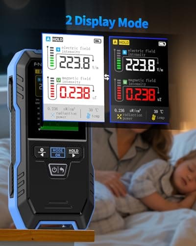 FNIRSI ERD-10 EMF Detector, Curve Display EMF Radiation Meter, Rechargeable EMF Reader Electromagnetic Field Radio Frequency Detector for Home, Office, Ghost Hunting 5