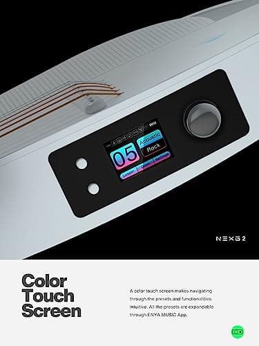 Enya NEXG 2 Acoustic-Electric Guitar Carbon Fiber Travel Smart Audio Guitar with 50W Wireless Speaker, Wireless Microphone, Hi-Fi Monitor Earphones, Footswitch, Charging Stand, and Gigbag 4