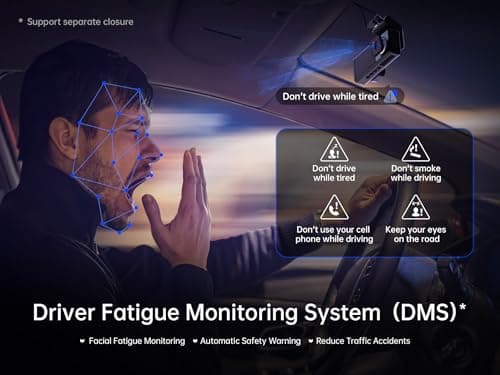 Pelsee 4K 3 Channel Dash Cam Front and Rear Inside, Dash Camera for Cars, 4K+1080P+1080P Dashcam with APP & WiFi, 64GB Card Included, Smart Driving System ADAS DMS, 24H Parking Mode,G-Sensor,256GB Max 3