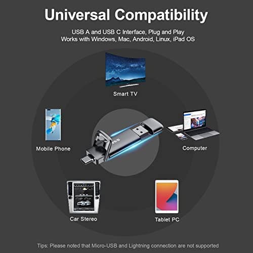 SSK 1TB USB Drive,External SSD Fast 550MB/s 2-in-1 Dual-Drive Type C+ A USB3.2 Gen2 Solid State ThumbDrive SSD-Stick for iPhone 15/16/PS4/Android Phone/Tablet/Windows/Mac 4