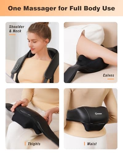 Neck and Shoulder Massager with Heat, Cordless Back and Neck Massager, Upgraded Graphene Heating, 4D Shiatsu Deep Kneading Massage for Shoulder, Back,Leg,Pain Relief, Portable Gifts for Dad Mom Friend 5