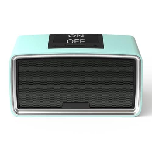 iGuerburn Simple Music Player for Dementia Elderly Seniors Easy MP3 Player as Alzheimers Dementia Visually Impaired Patients Product Gift One-Touch Controls ON/Off Retro Music Box (Cyan)