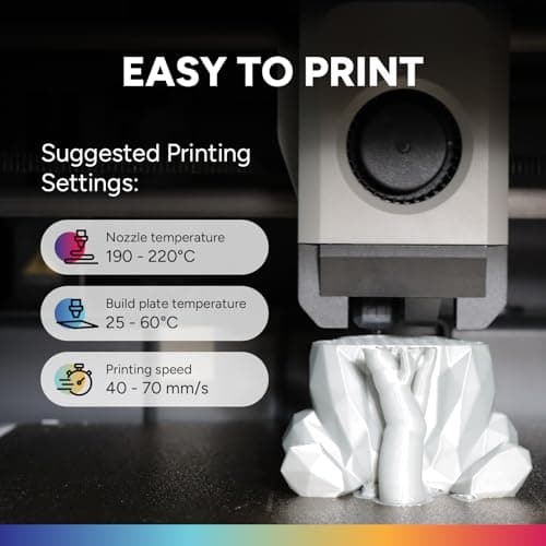 OVERTURE PLA Plus (PLA+) Filament 1.75mm, Stronger & More Durable, Professional Toughness 3D Printer Filament 1kg (2.2lbs), High Precision +/- 0.02mm, Tangle-Free (Black) 6