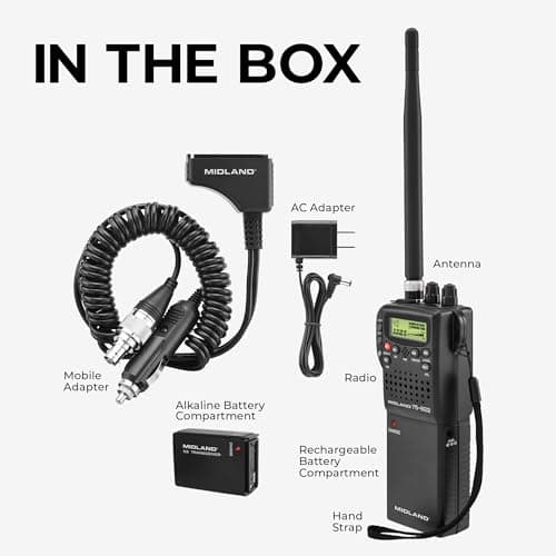 Midland 75-822 Handheld CB Radio & Mobile CB Radio – Walkie Talkie with 40 Channels, NOAA Weather Alerts, Long Range, Compatible with CB Antennas 4