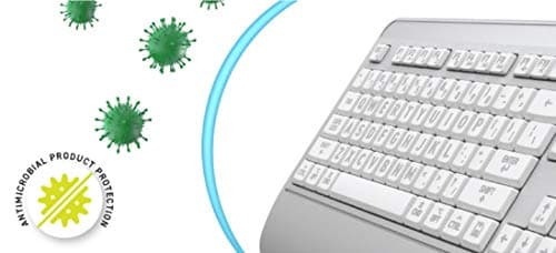 Azio Vision Mac USB-C Keyboard, Backlit/Large Print, 3 Interchange Backlight Colors, Blue/Red/Purple (KB540) 5