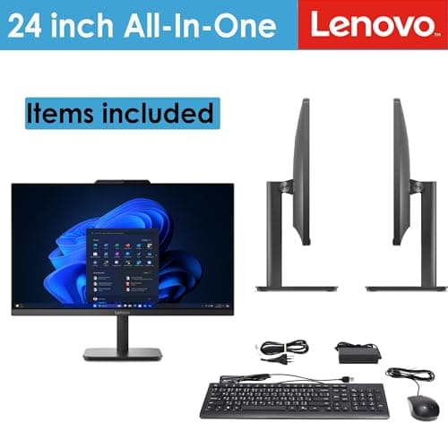 Lenovo AIO 24" FHD All-in-One Desktop Computer for Home Office, Intel 4-Core Processor, 8GB DDR4 RAM, 512GB PCIe SSD, WiFi 6, Bluetooth 5.2, HDMI, Black, Windows 11 Home 3