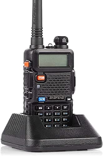 Baofeng UV-5R Two Way Radio Dual Band 144-148/420-450Mhz Walkie Talkie 1800mAh Li-ion Battery(Black) 5