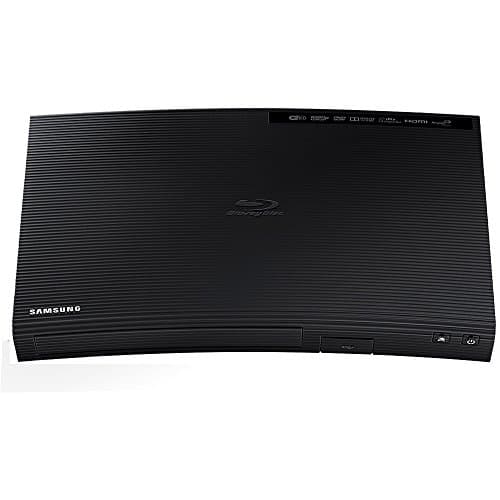 SAMSUNG Blu-ray DVD Disc Player With Built-in Wi-Fi 1080p & Full HD Upconversion, Plays Blu-ray Discs, DVDs & CDs, Plus CubeCable 6Ft High Speed HDMI Cable, Black Finish (Renewed) 2