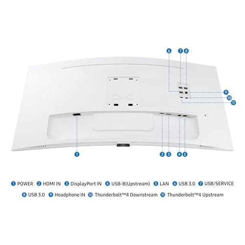 Samsung 34” ViewFinity (S65TC) Series Ultra-WQHD 1000R Curved Computer Monitor, HDR10, 100Hz, AMD FreeSync, Thunderbolt 4, Height Adjustable Stand, Built-in Speakers, Eye Care, LS34C650TANXGO, 2024 4