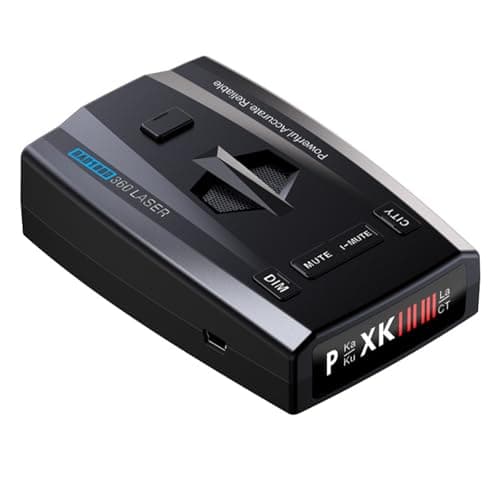 RAD1000 Laser/Radar Detector for Cars with Suction Cup Mount - X/K/Ka/KU/ST/CT Band & Laser Detection, Long Range Detection, VG-2 Immune, Mute Memory, Led Display, Multi-Mode, Great Gifts