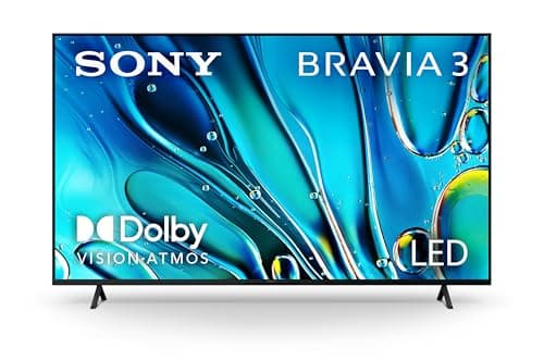Sony 55-Inch 4K Ultra HD BRAVIA 3 LED Smart TV with Google TV, LED Flat Screen, Dolby Vision HDR, Google TV, Exclusive PS5 Features, (K-55S30)