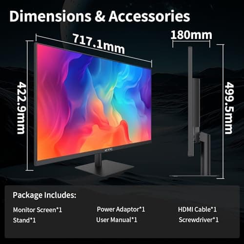 KTC 32 Inch 2K 120Hz Computer Monitor, IPS QHD 2560 x 1440p Monitor with Ultra-Thin Bezels, HDR10, Adaptive Sync, HDMI/Display Ports, Tilt Adjustable, Eyecare, Ideal for Office and Casual Gaming 5