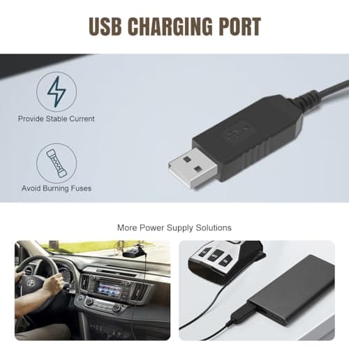 Lenink Power Cord Compatible with Cobra RAD 480i/350/380/450, Replacement Cord Cable USB Charger Compatible with Most Cobra Radar Detectors (1m/3.28ft) 3